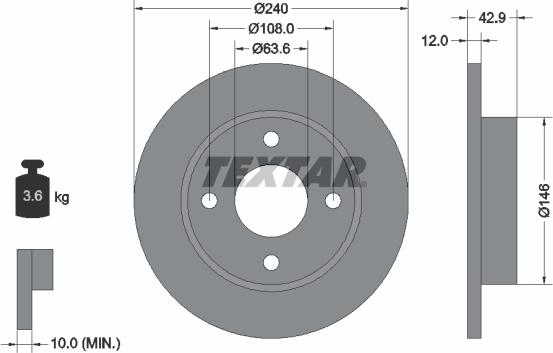 Textar 89004900 - Комплект гальм, дисковий гальмівний механізм avtolavka.club