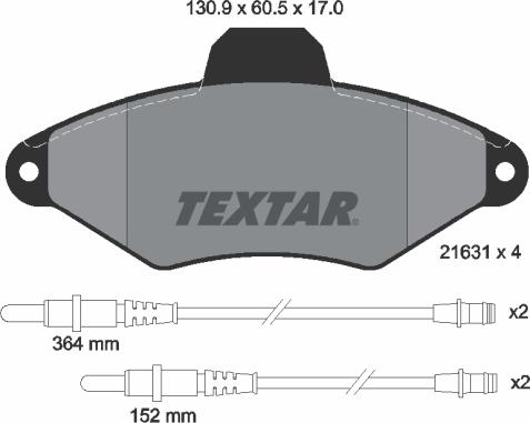 Textar 89003300 - Комплект гальм, дисковий гальмівний механізм avtolavka.club