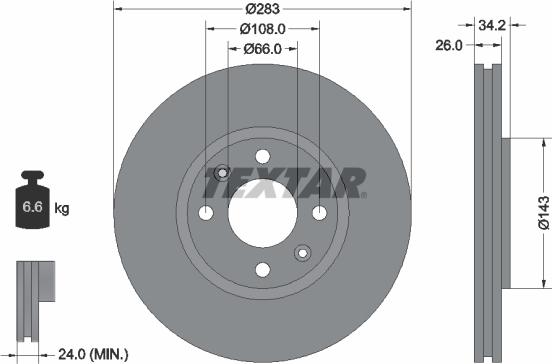 Textar 89014600 - Комплект гальм, дисковий гальмівний механізм avtolavka.club