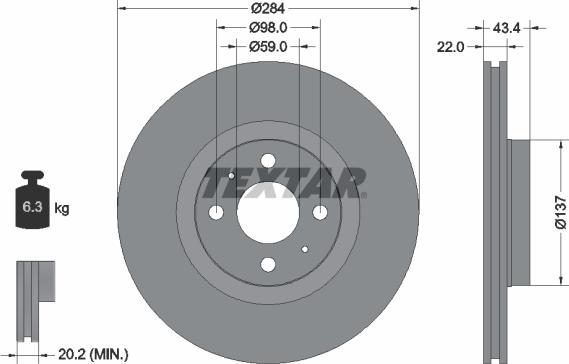 Textar 89016300 - Комплект гальм, дисковий гальмівний механізм avtolavka.club