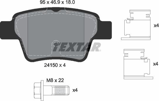 Textar 89017700 - Комплект гальм, дисковий гальмівний механізм avtolavka.club