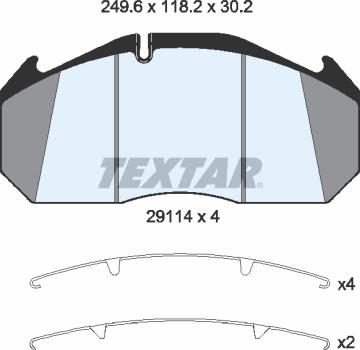 Textar 2911401 - Гальмівні колодки, дискові гальма avtolavka.club