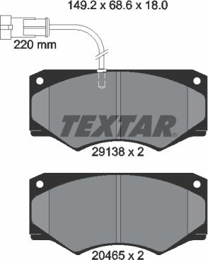 Textar 2913801 - Гальмівні колодки, дискові гальма avtolavka.club