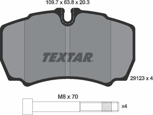 Textar 2912303 - Гальмівні колодки, дискові гальма avtolavka.club