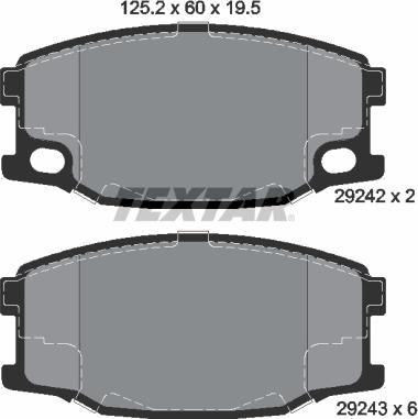 Textar 2924201 - Гальмівні колодки, дискові гальма avtolavka.club