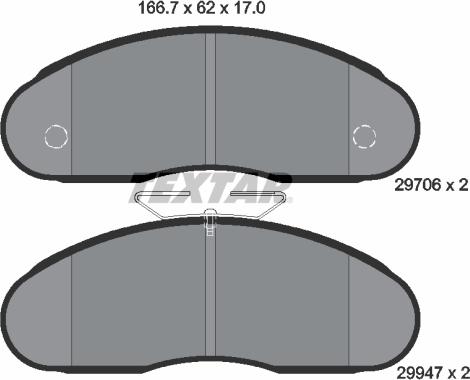 Textar 2970602 - Гальмівні колодки, дискові гальма avtolavka.club