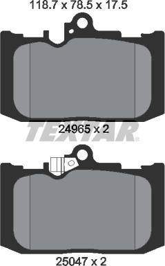 Textar 2496501 - Гальмівні колодки, дискові гальма avtolavka.club