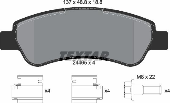 Textar _2446501 - Гальмівні колодки, дискові гальма avtolavka.club