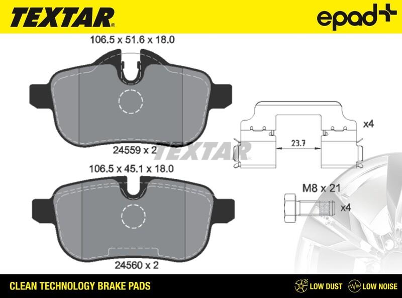 Textar 2455901CP - Гальмівні колодки, дискові гальма avtolavka.club