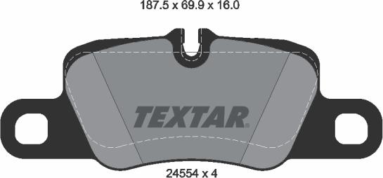 Textar 2455402 - Гальмівні колодки, дискові гальма avtolavka.club