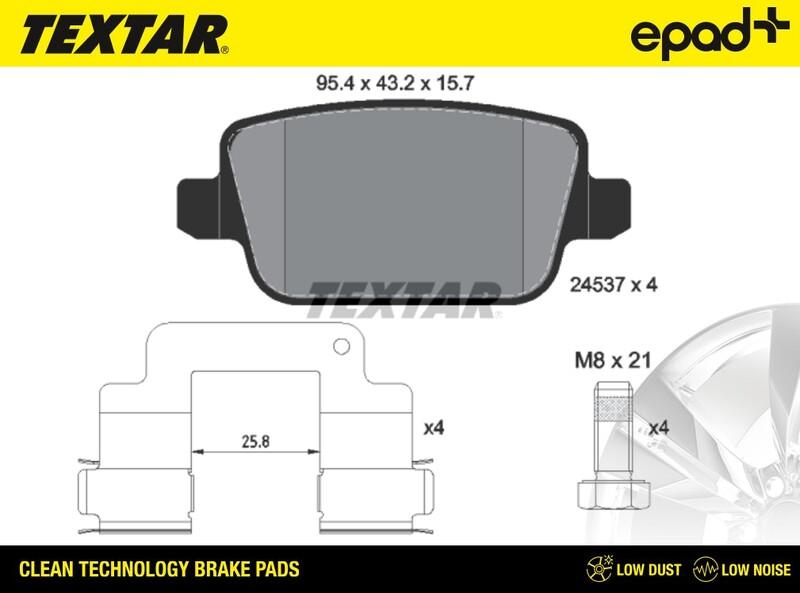 Textar 2453701CP - Гальмівні колодки, дискові гальма avtolavka.club