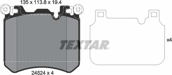 Textar 2452401 - Гальмівні колодки, дискові гальма avtolavka.club