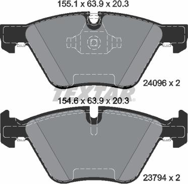 Textar 2409601 - Гальмівні колодки, дискові гальма avtolavka.club