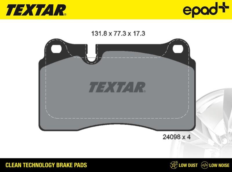 Textar 2409801CP - Гальмівні колодки, дискові гальма avtolavka.club