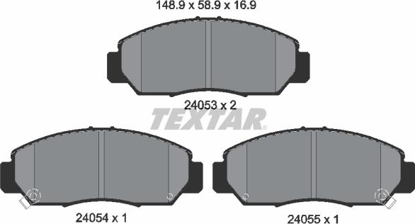 Textar 2405301 - Гальмівні колодки, дискові гальма avtolavka.club