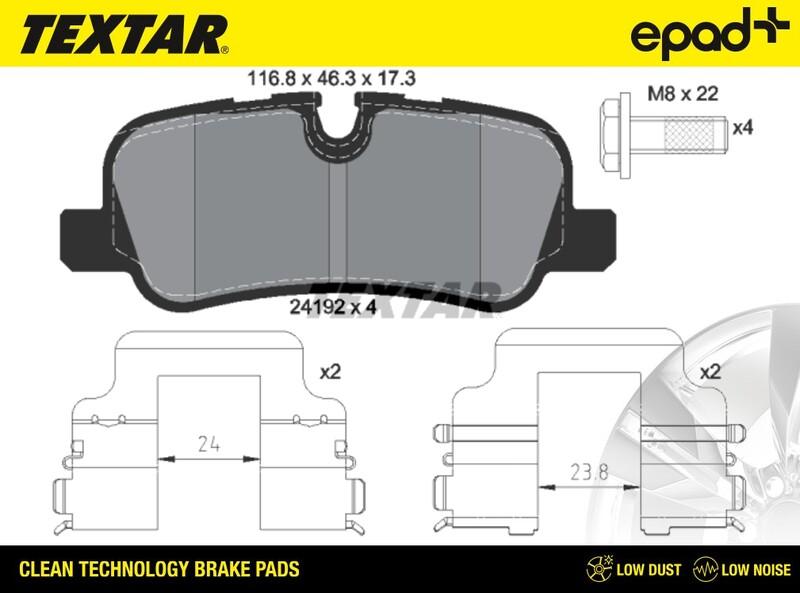 Textar 2419204CP - Гальмівні колодки, дискові гальма avtolavka.club