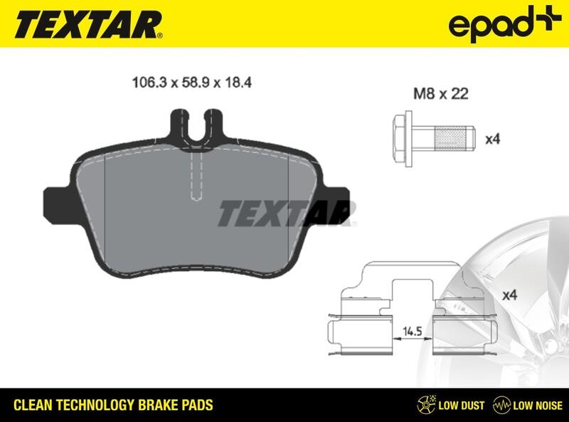 Textar 2484801CP - Гальмівні колодки, дискові гальма avtolavka.club