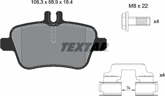 Textar 2484801 - Гальмівні колодки, дискові гальма avtolavka.club