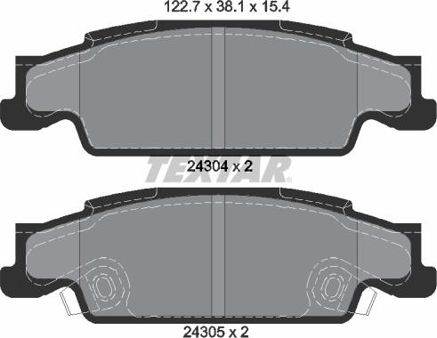 Textar 2430401 - Гальмівні колодки, дискові гальма avtolavka.club