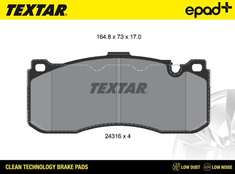 Textar 2431601CP - Гальмівні колодки, дискові гальма avtolavka.club