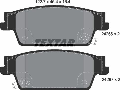 Textar 2426601 - Гальмівні колодки, дискові гальма avtolavka.club