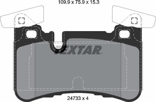 Textar 2473301 - Гальмівні колодки, дискові гальма avtolavka.club