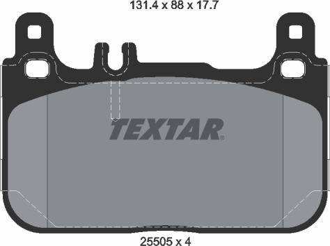 Textar 2550501 - Гальмівні колодки, дискові гальма avtolavka.club