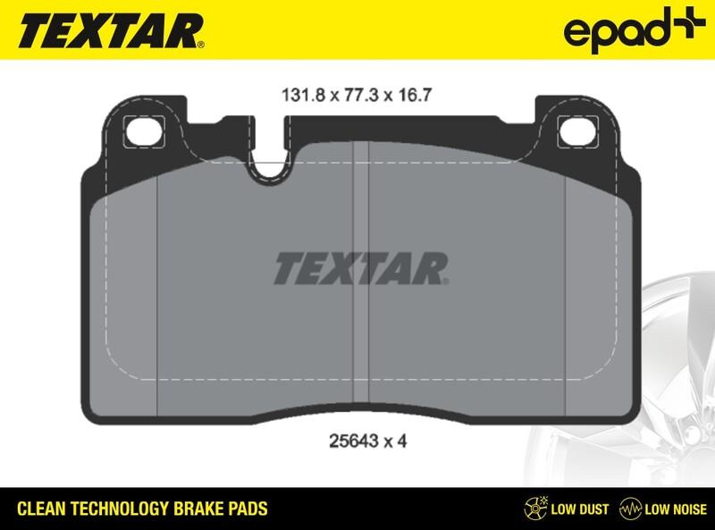 Textar 2564305CP - Гальмівні колодки, дискові гальма avtolavka.club