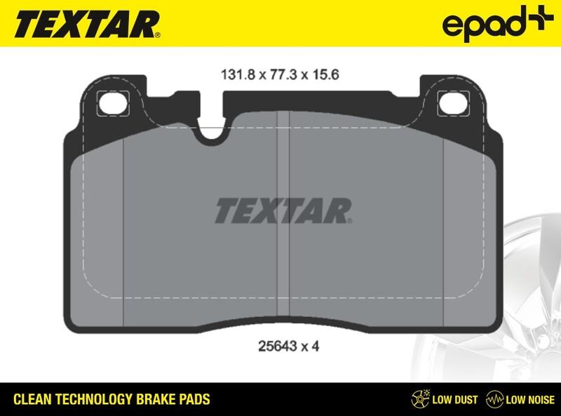 Textar 2564302CP - Гальмівні колодки, дискові гальма avtolavka.club