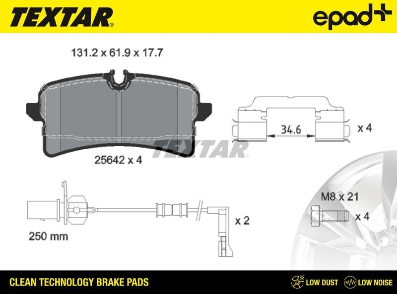 Textar 2564201CP - Гальмівні колодки, дискові гальма avtolavka.club