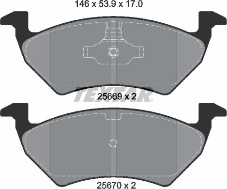 Textar 2566901 - Гальмівні колодки, дискові гальма avtolavka.club