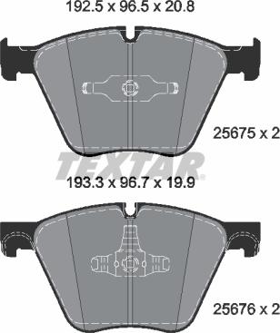 Textar 2567501 - Гальмівні колодки, дискові гальма avtolavka.club