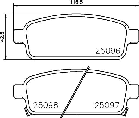 Textar 2509603 - Гальмівні колодки, дискові гальма avtolavka.club