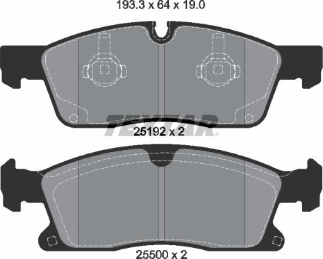 Textar 2519201 - Гальмівні колодки, дискові гальма avtolavka.club