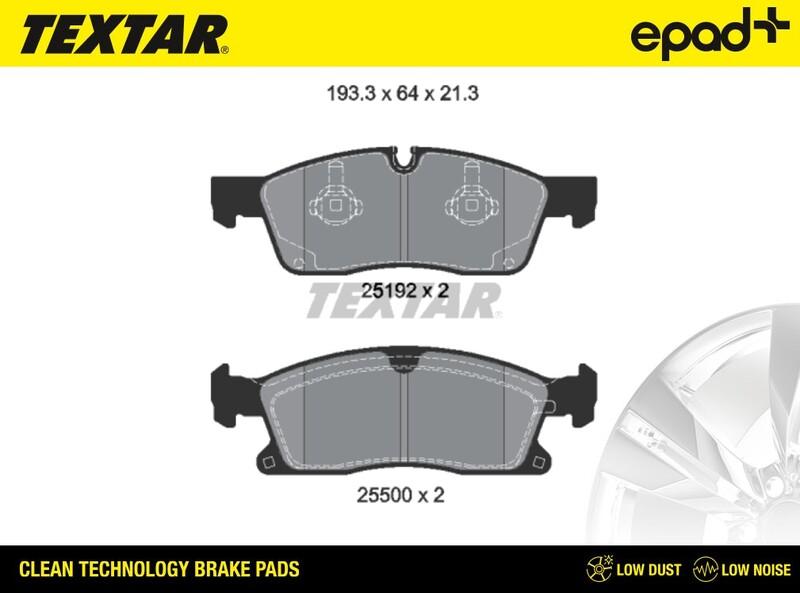 Textar 2519202CP - Гальмівні колодки, дискові гальма avtolavka.club