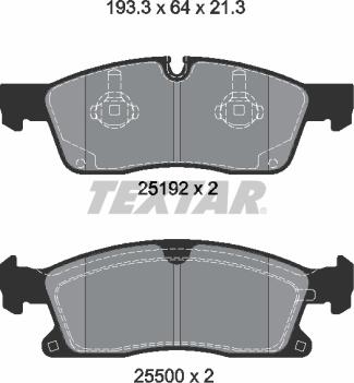 Textar 2519202 - Гальмівні колодки, дискові гальма avtolavka.club