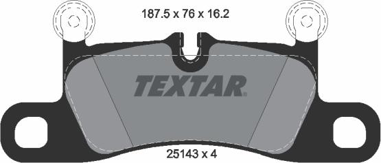 Textar 2514301 - Гальмівні колодки, дискові гальма avtolavka.club