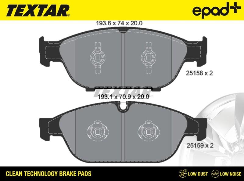 Textar 2515802CP - Гальмівні колодки, дискові гальма avtolavka.club