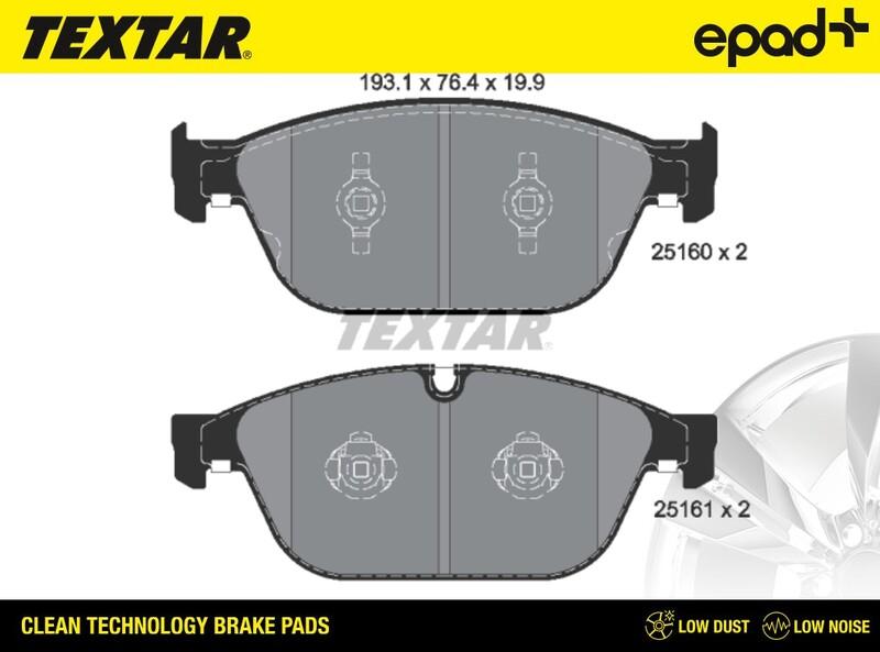 Textar 2516002CP - Гальмівні колодки, дискові гальма avtolavka.club