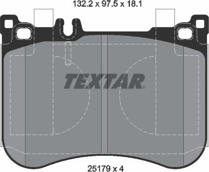 Textar 2517901 - Гальмівні колодки, дискові гальма avtolavka.club