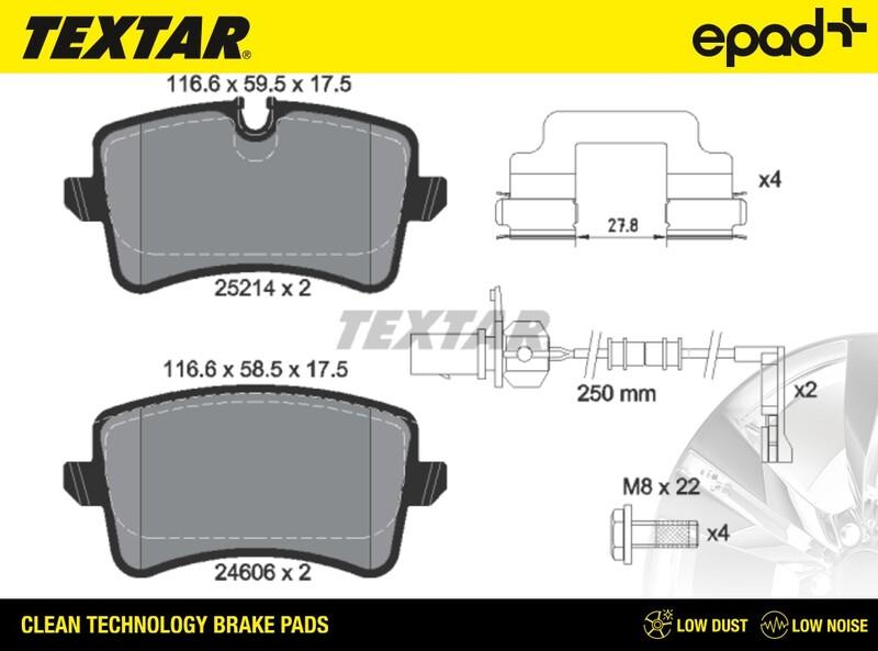 Textar 2521404CP - Гальмівні колодки, дискові гальма avtolavka.club