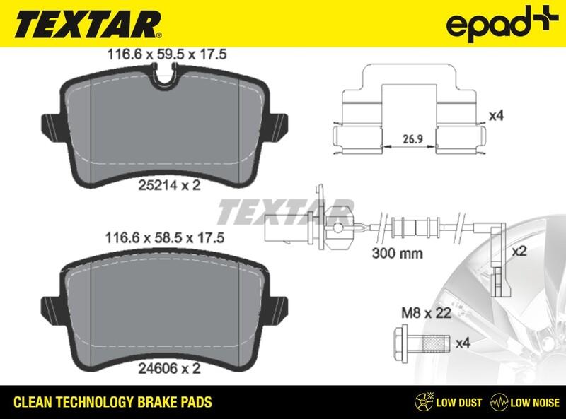 Textar 2521401CP - Гальмівні колодки, дискові гальма avtolavka.club