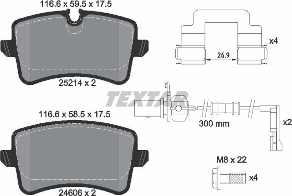 Textar 2521401 - Гальмівні колодки, дискові гальма avtolavka.club