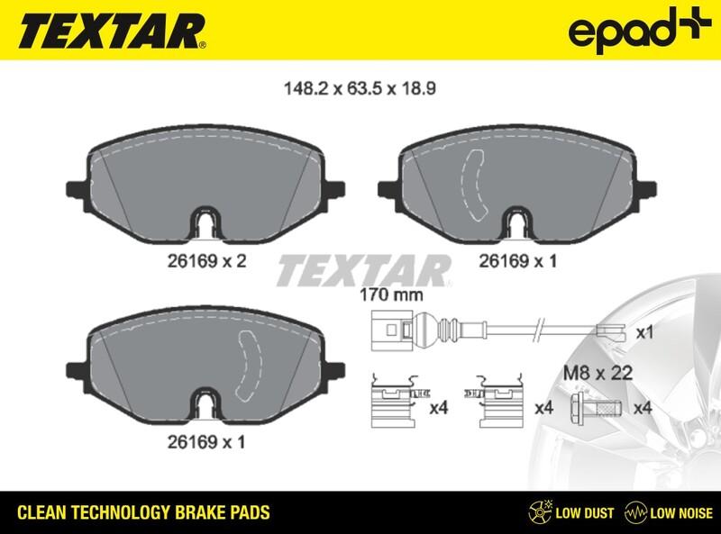 Textar 2616901CP - Гальмівні колодки, дискові гальма avtolavka.club