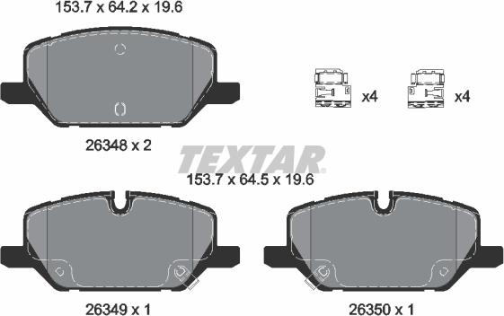 Textar 2634802 - Гальмівні колодки, дискові гальма avtolavka.club