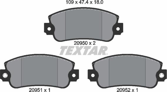 Textar 89009600 - Комплект гальм, дисковий гальмівний механізм avtolavka.club