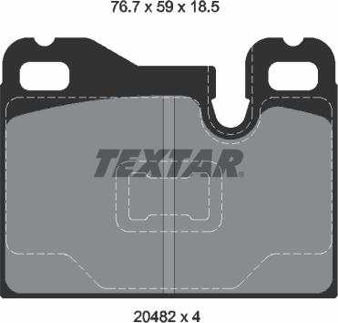 Textar 2048201 - Гальмівні колодки, дискові гальма avtolavka.club