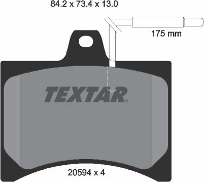 Textar 2059403 - Гальмівні колодки, дискові гальма avtolavka.club