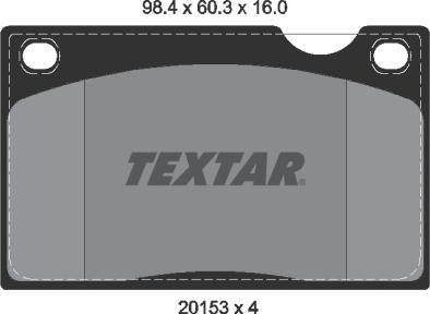 Textar 2015302 - Гальмівні колодки, дискові гальма avtolavka.club