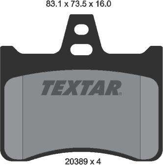 Textar 2038902 - Гальмівні колодки, дискові гальма avtolavka.club